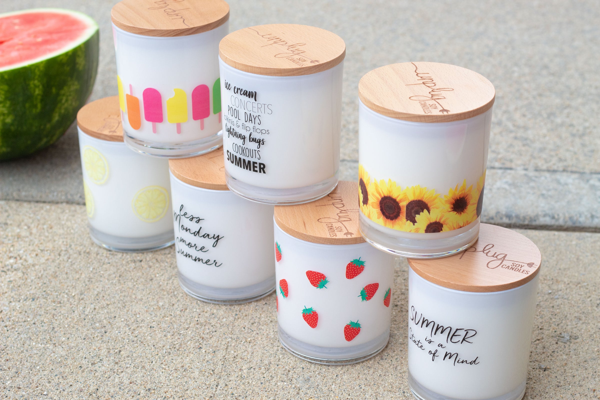 summer collection candles