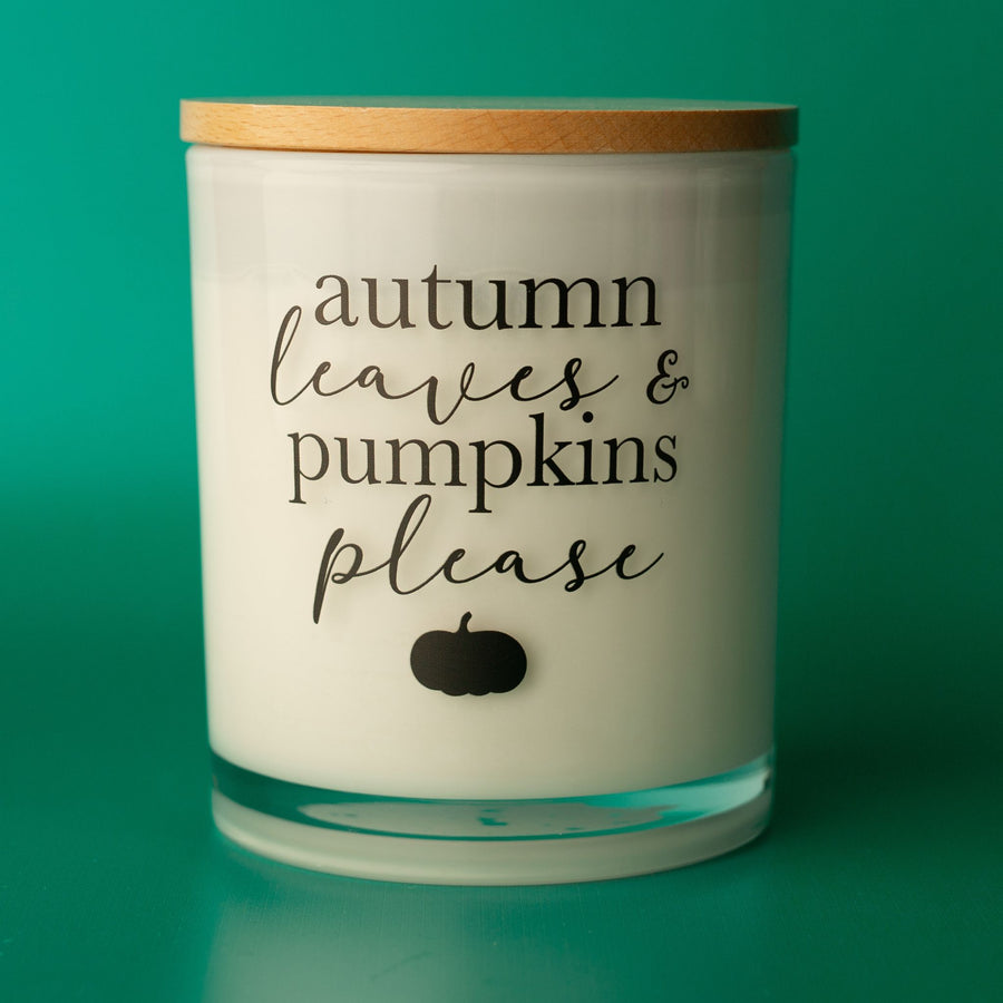 AUTUMN LEAVES AND PUMPKINS PLEASE CANDLE