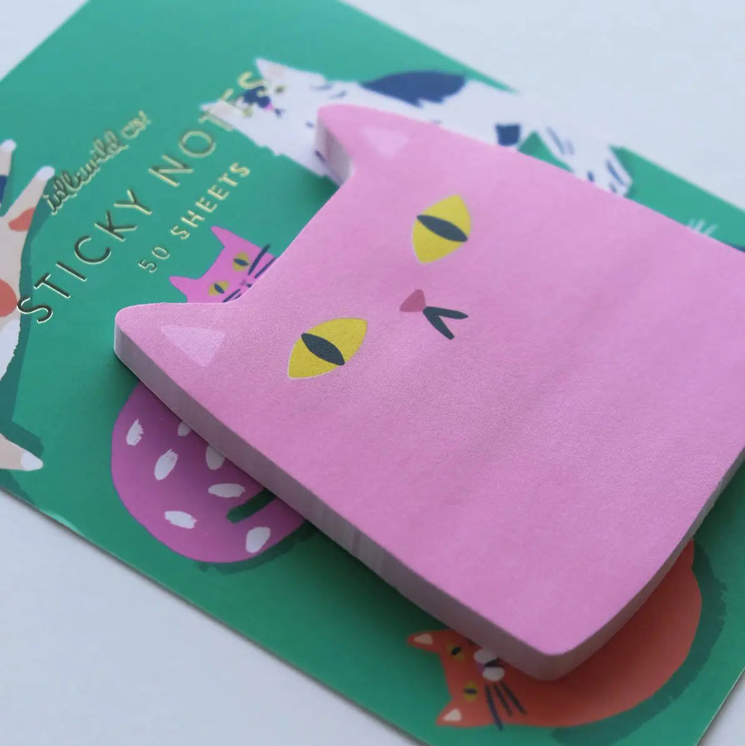 PINK CAT STICKY NOTEPAD