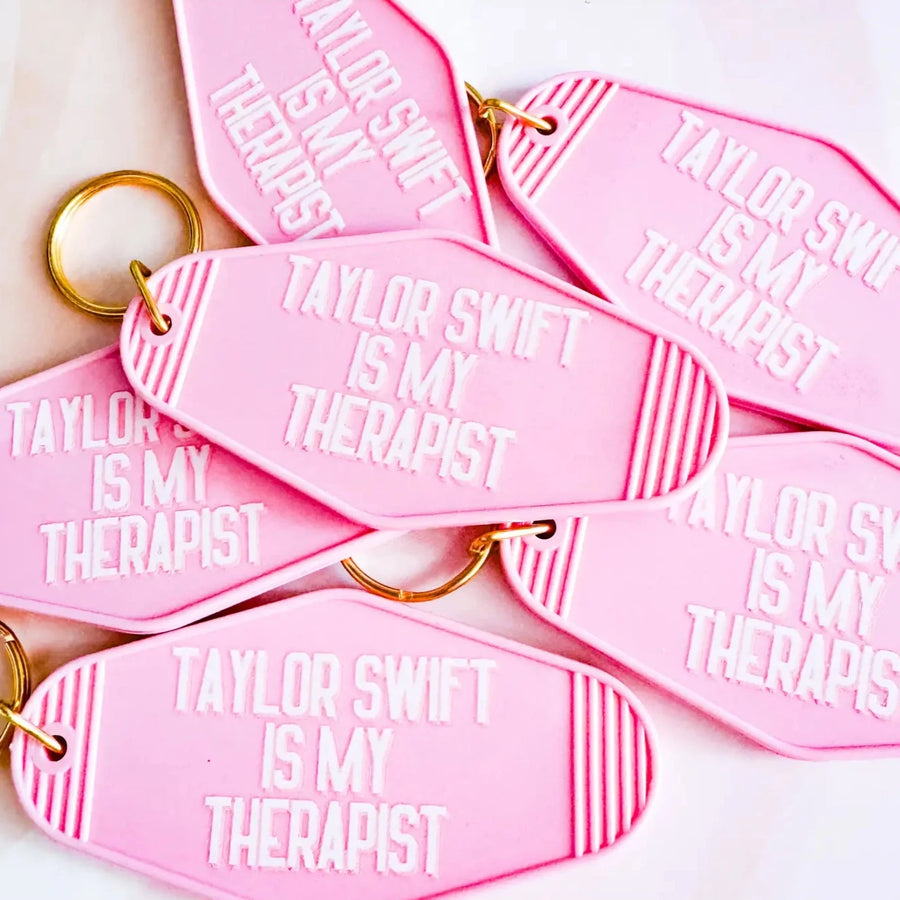 TAYLOR SWIFT IS MY THERAPIST KEYCHAIN