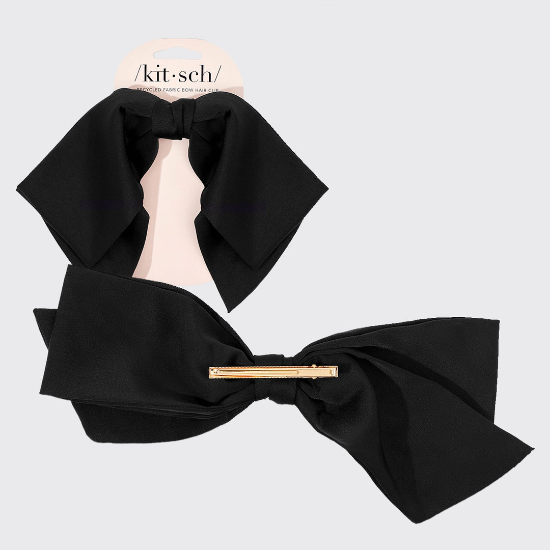 BOW HAIR CLIP-BLACK