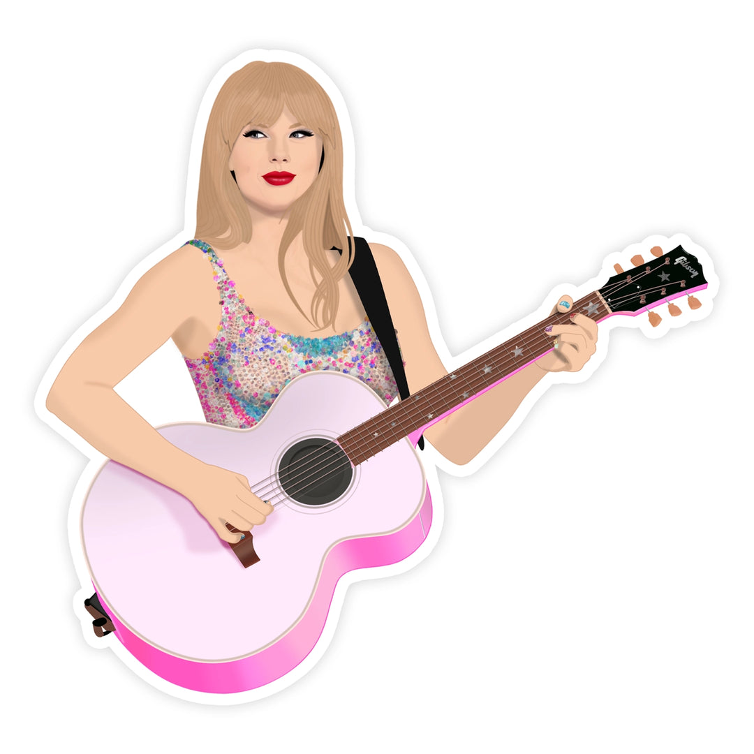 TAYLOR SWIFT ERAS GUITAR STICKER