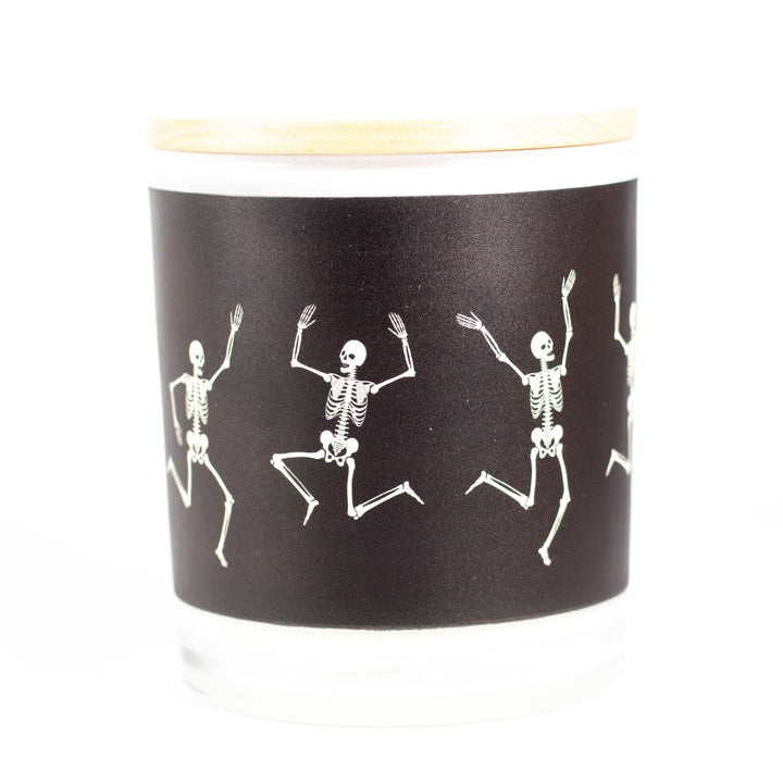 funky bones printed candle