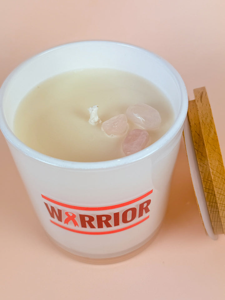 WARRIOR- BREAST CANCER CANDLE