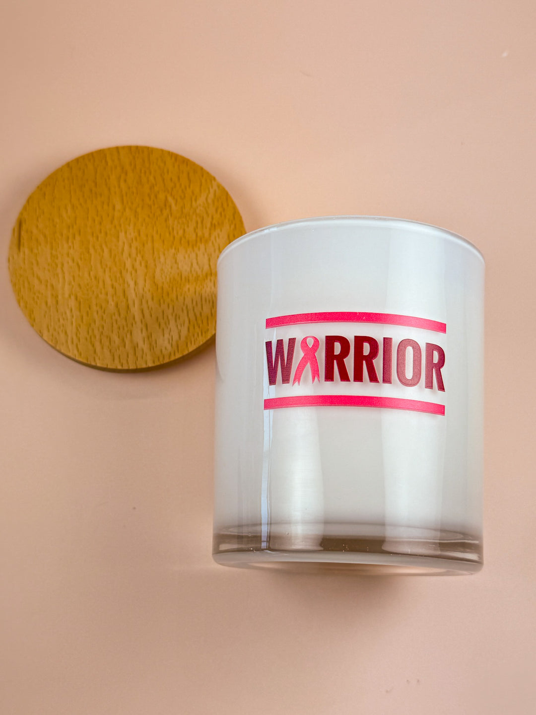 WARRIOR- BREAST CANCER CANDLE