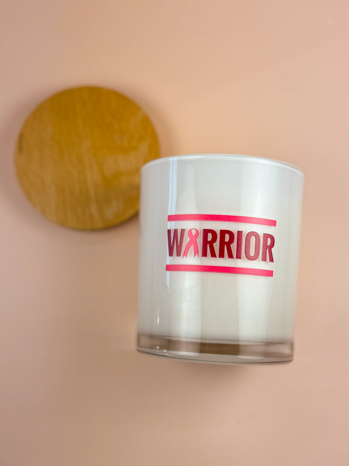 WARRIOR- BREAST CANCER CANDLE