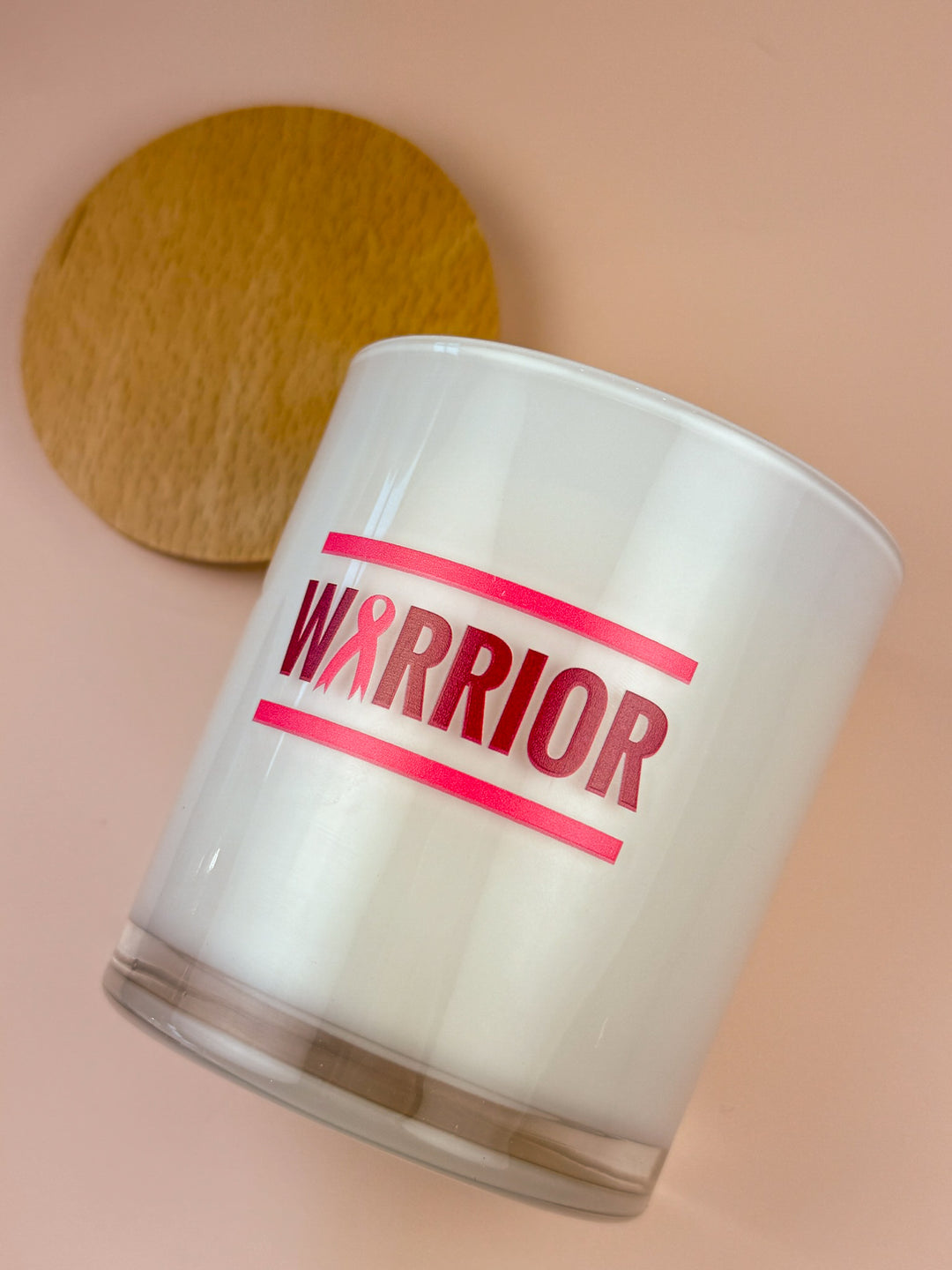 WARRIOR- BREAST CANCER CANDLE