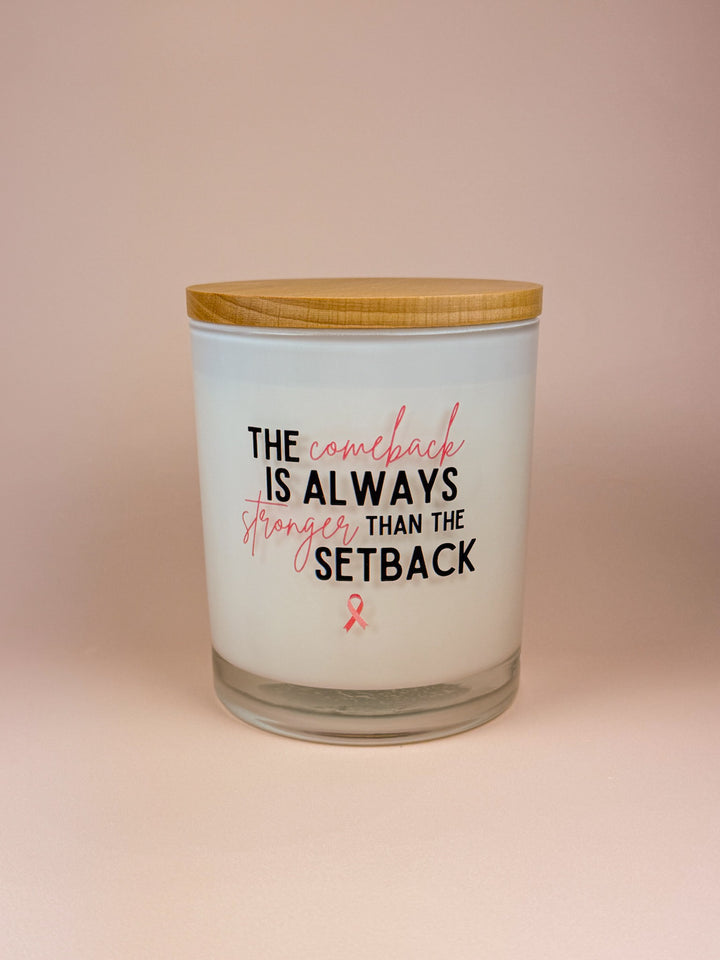 THE COMEBACK- BREAST CANCER CANDLE