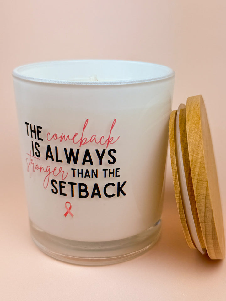 THE COMEBACK- BREAST CANCER CANDLE