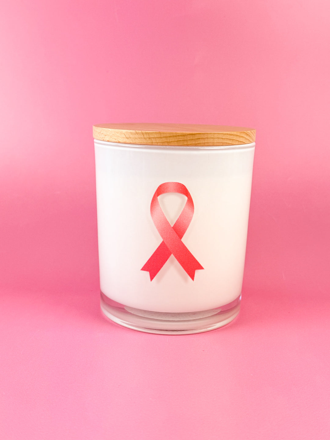 PINK RIBBON- BREAST CANCER CANDLE