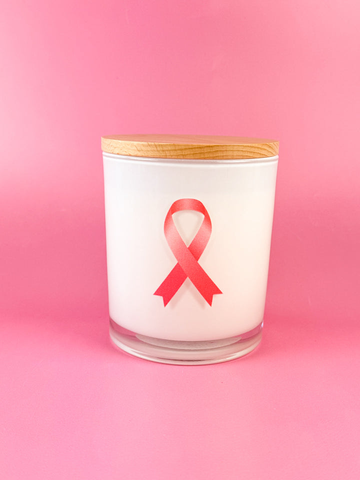 PINK RIBBON- BREAST CANCER CANDLE