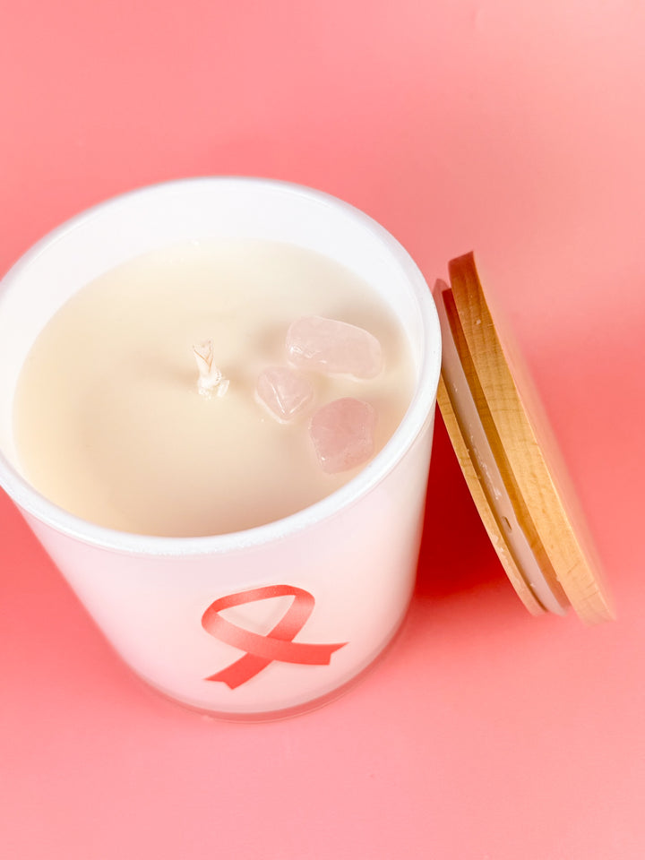 PINK RIBBON- BREAST CANCER CANDLE