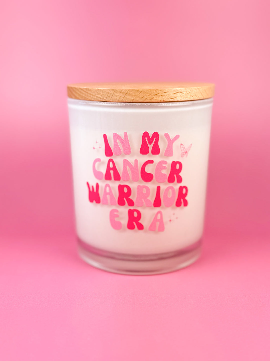 IN MY CANCER WARRIOR ERA- BREAST CANCER CANDLE