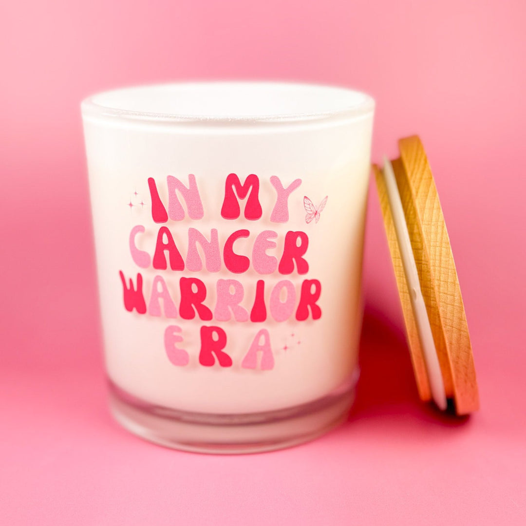 IN MY CANCER WARRIOR ERA- BREAST CANCER CANDLE