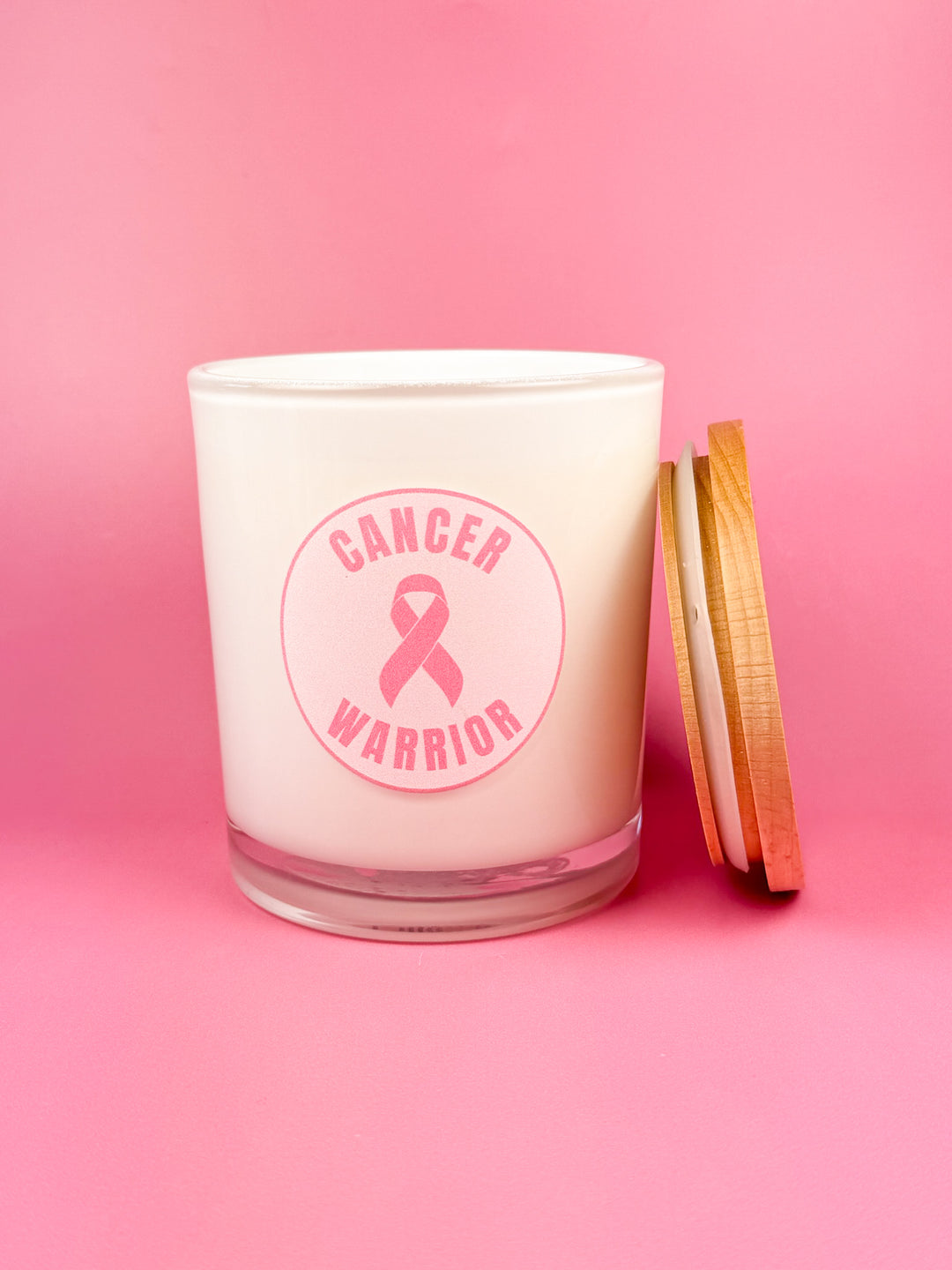 CANCER WARRIOR CIRLE- BREAST CANCER CANDLE