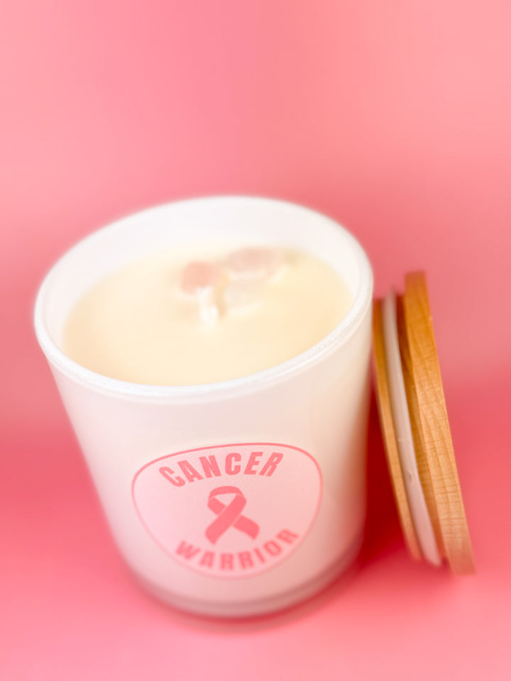 CANCER WARRIOR CIRLE- BREAST CANCER CANDLE