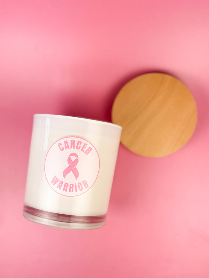 CANCER WARRIOR CIRLE- BREAST CANCER CANDLE