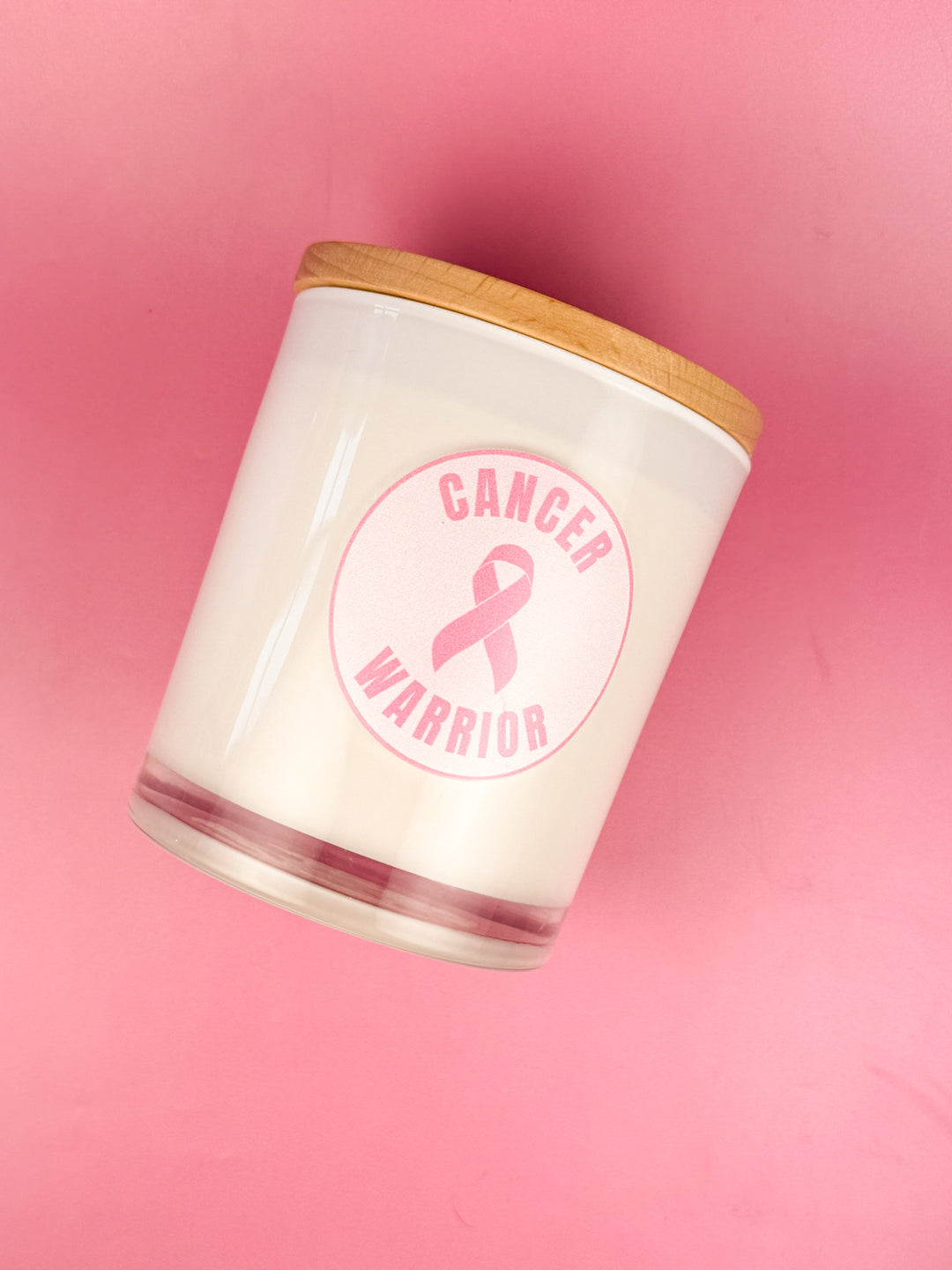 CANCER WARRIOR CIRLE- BREAST CANCER CANDLE