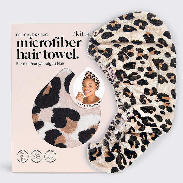 KITSCH HAIR TOWEL - LEOPARD