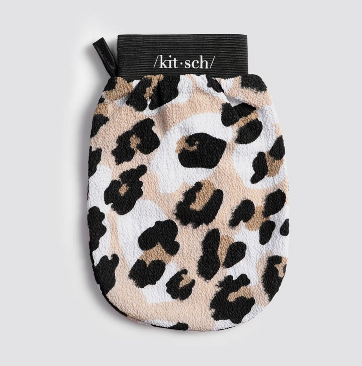 EXFOLIATING GLOVE-LEOPARD 