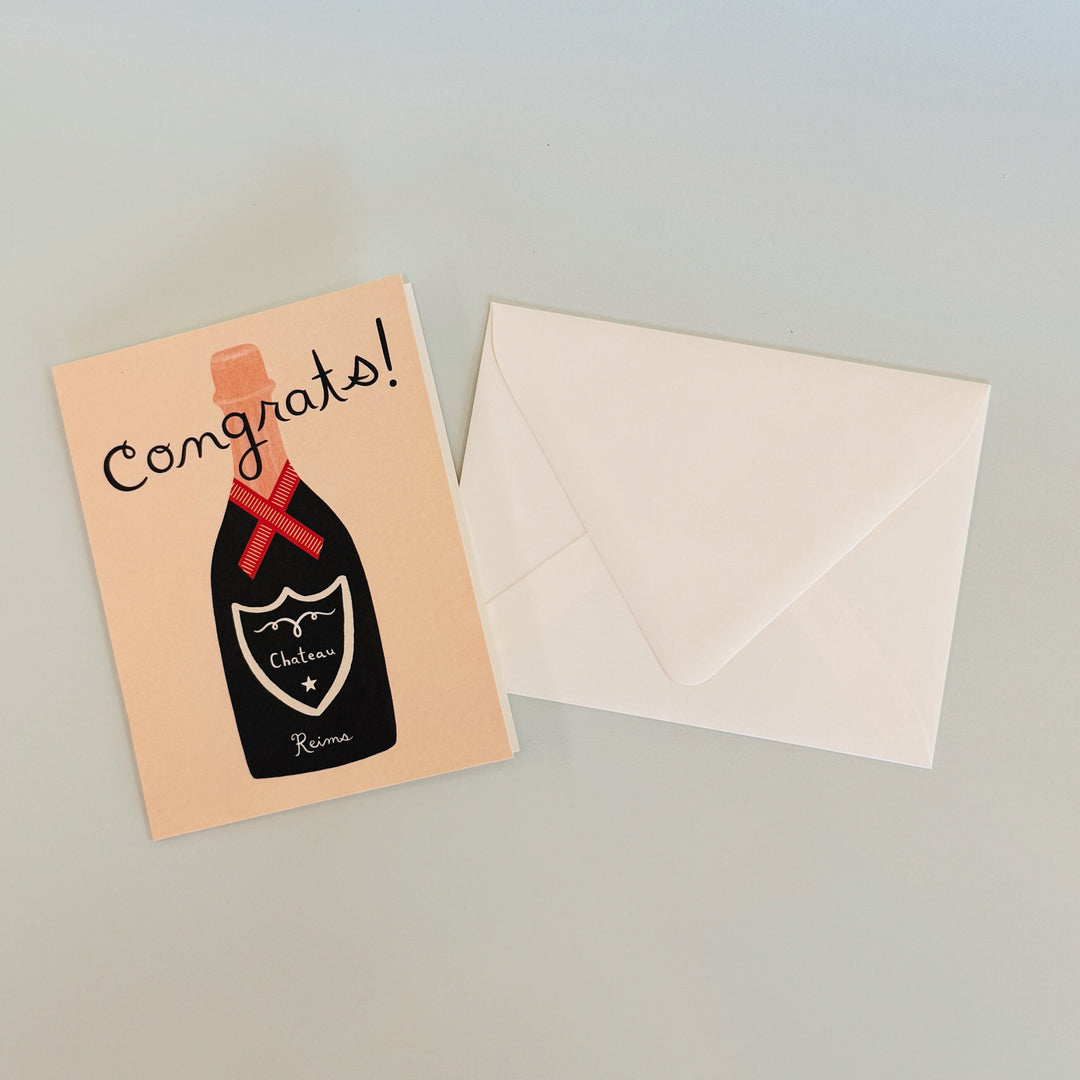 CONGRATS CHAMPAGNE GREETING CARD