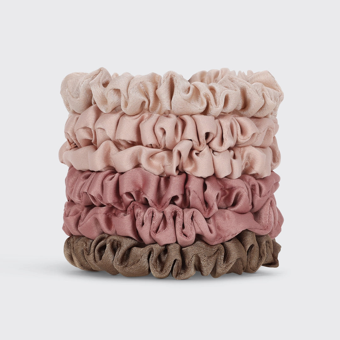 ULTRA PETITE SATIN SCRUNCHIES- 6PC