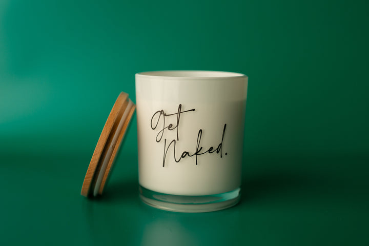 GET NAKED PRINTED CANDLE