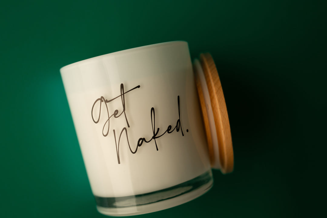 GET NAKED PRINTED CANDLE