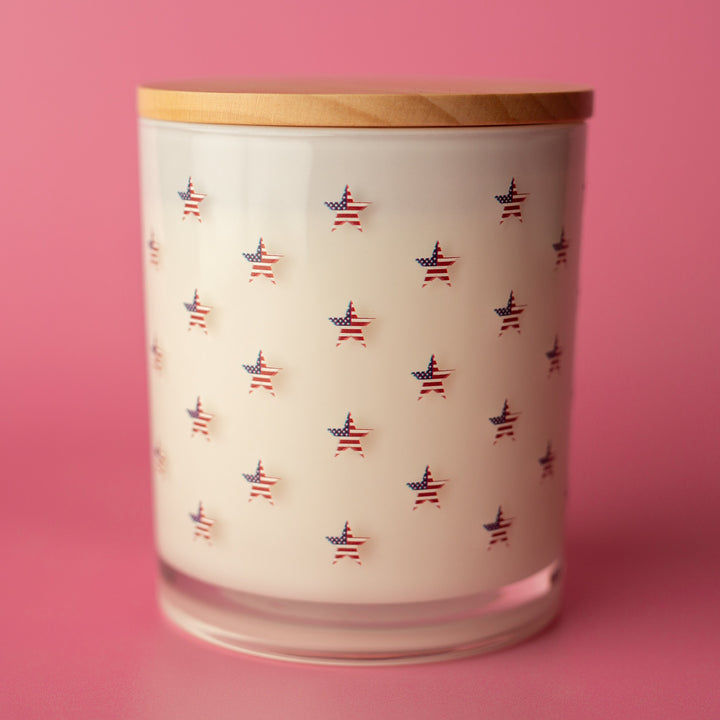 STAR FLAG WRAP CANDLE