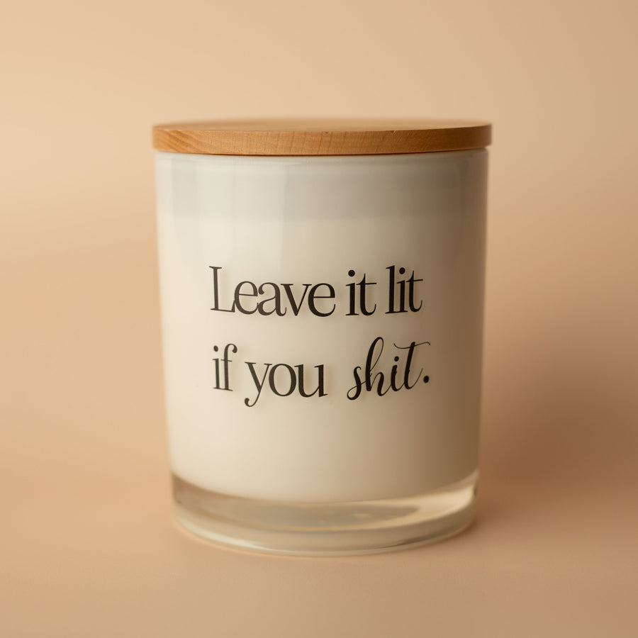 LEAVE IT LIT PRINTED CANDLE