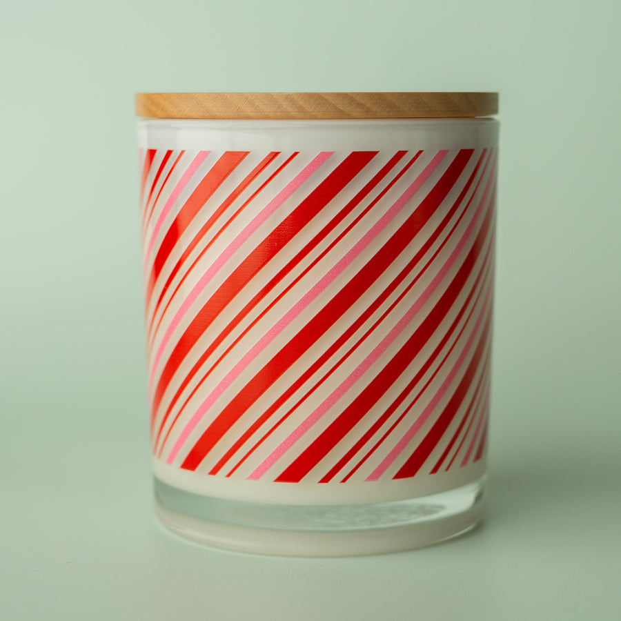 CANDY CANE STRIPE WRAP CANDLE