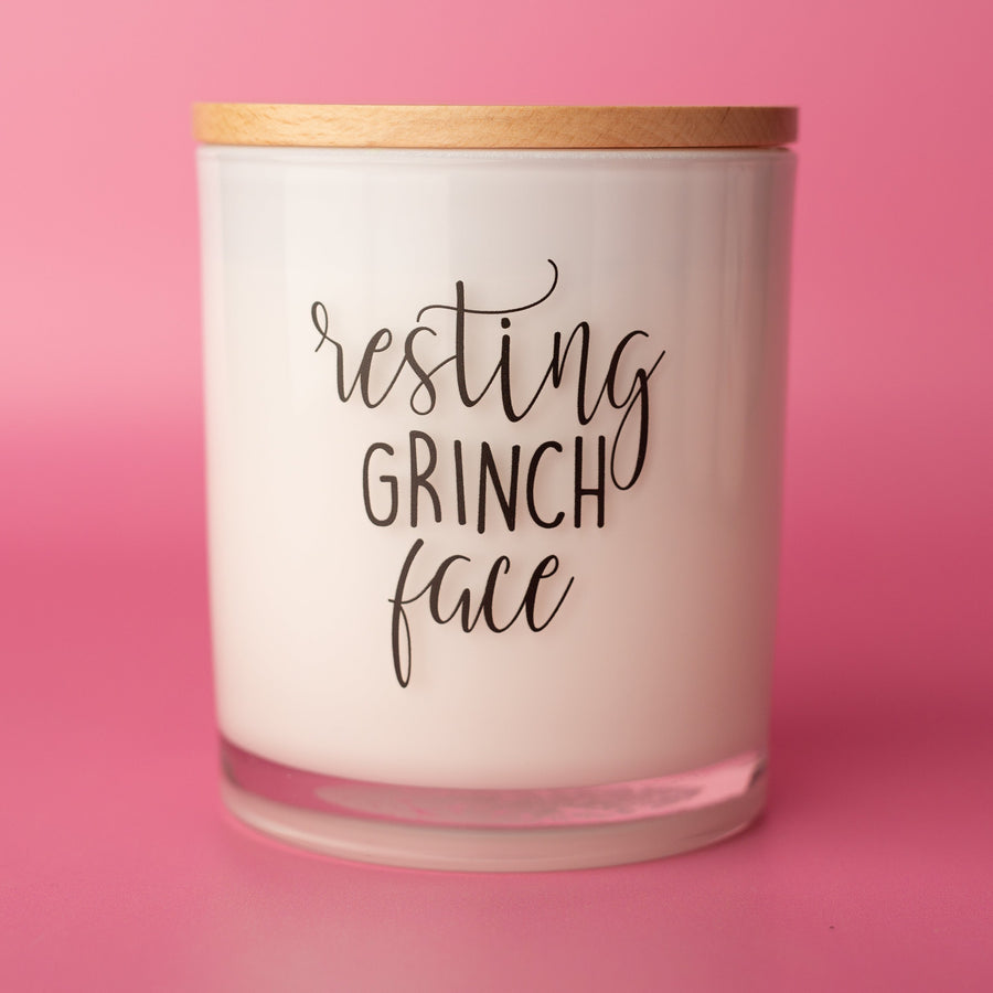 RESTING GRINCH FACE CANDLE