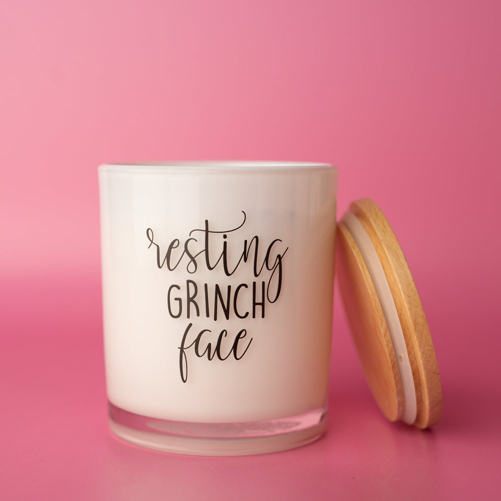 RESTING GRINCH FACE CANDLE