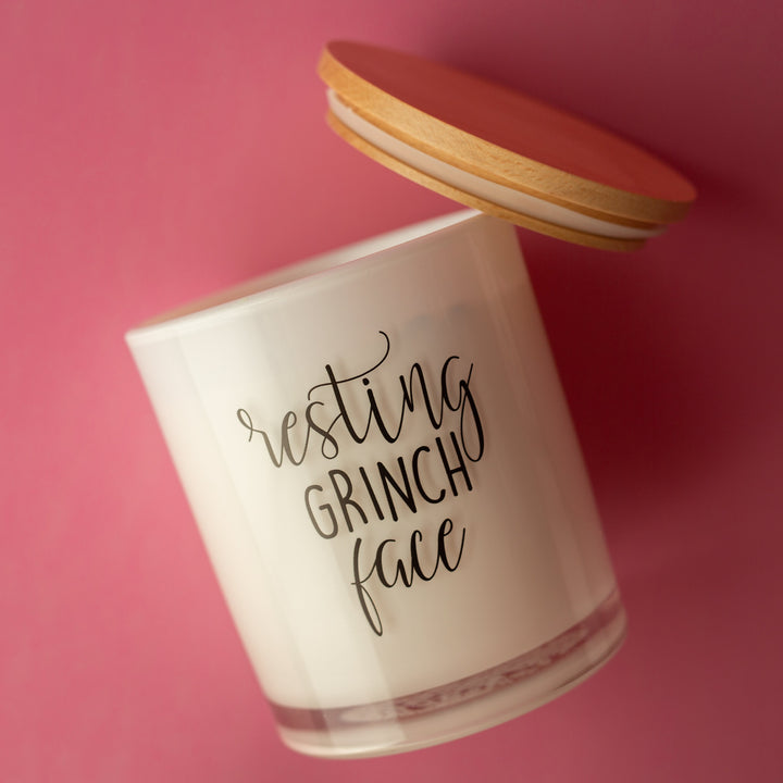 RESTING GRINCH FACE CANDLE