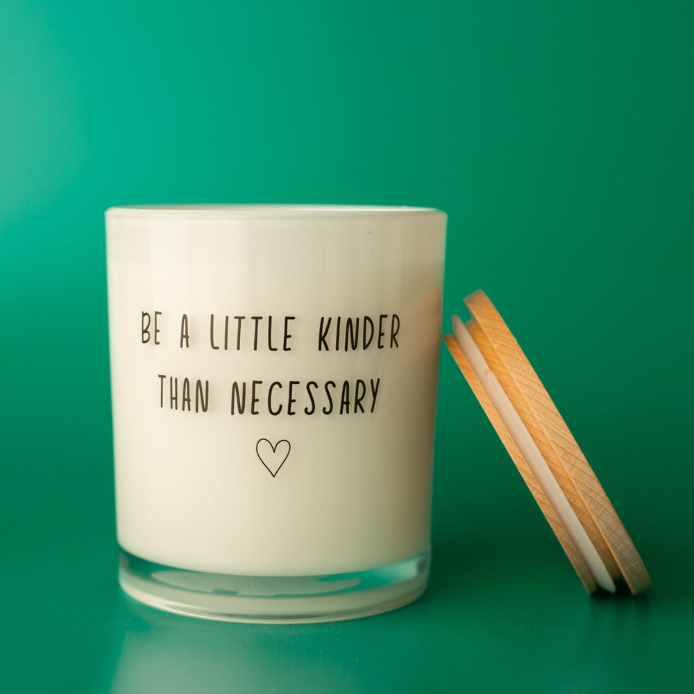 BE A LITTLE KINDER PRINTED CANDLE