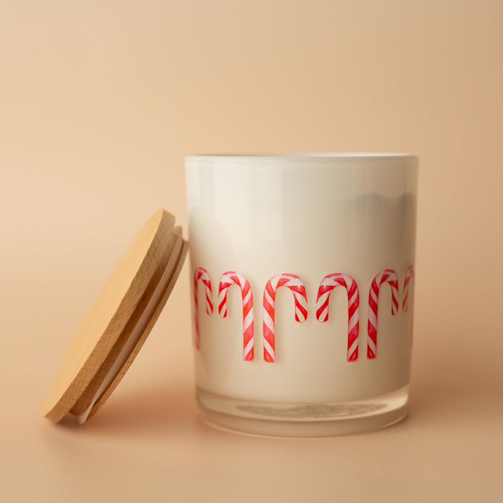 CANDY CANE WRAP CANDLE