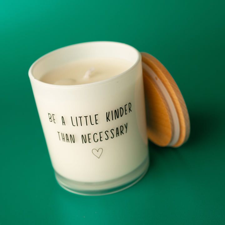 BE A LITTLE KINDER PRINTED CANDLE