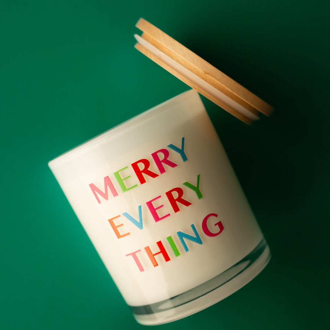 MERRY EVERYTHING PRINTED CANDLE