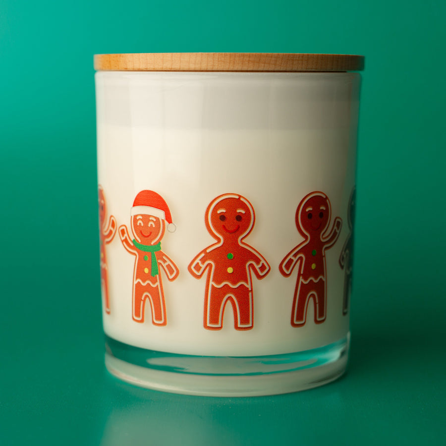 GINGERBREAD MAN PRINTED CANDLE