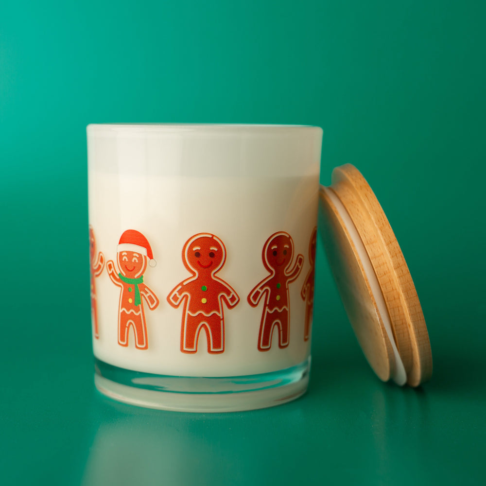 GINGERBREAD MAN PRINTED CANDLE