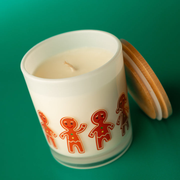 GINGERBREAD MAN PRINTED CANDLE