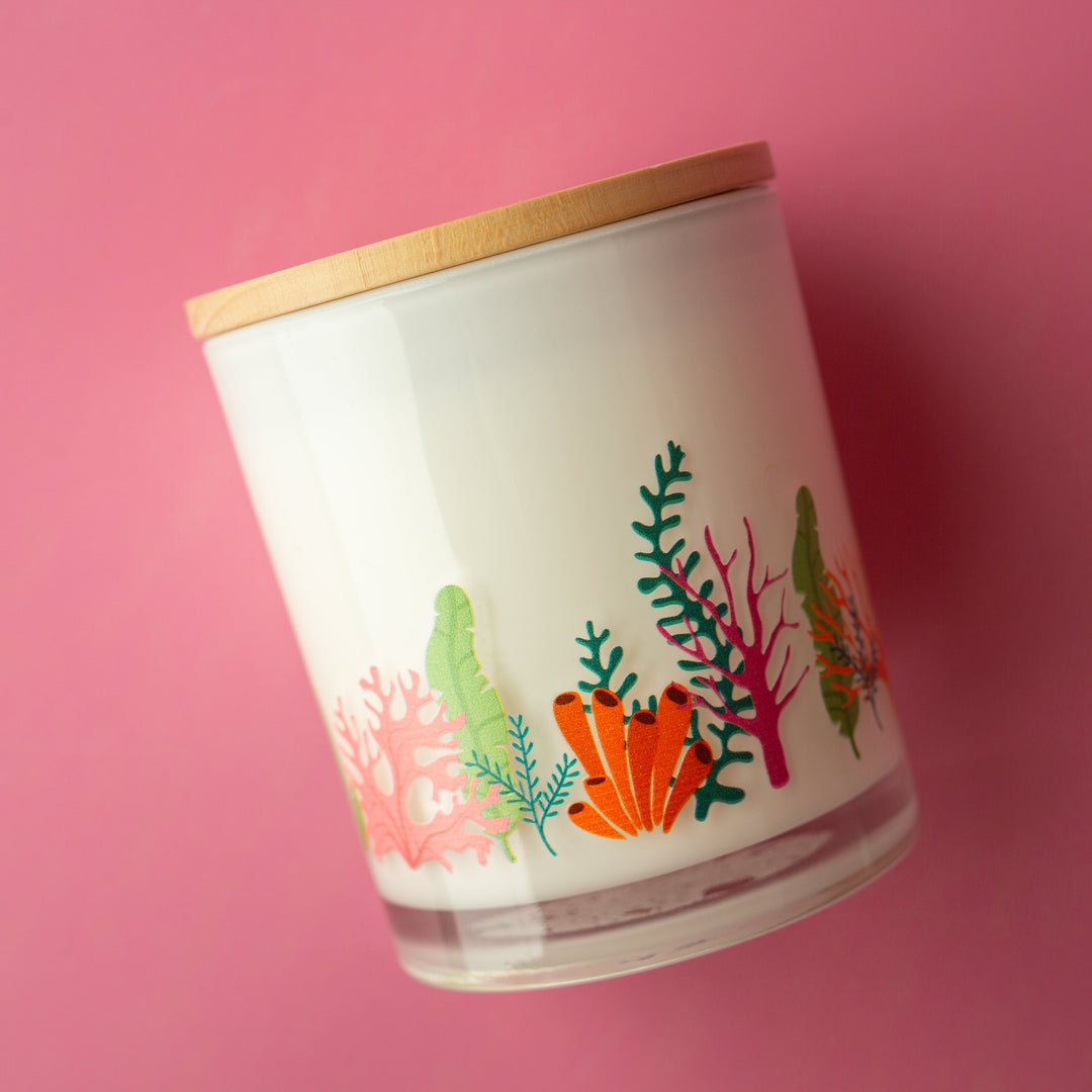 CORAL WRAP CANDLE
