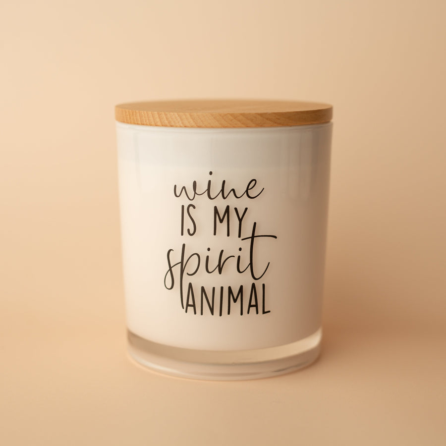 WINE IS MY SPIRIT ANIMAL CANDLE