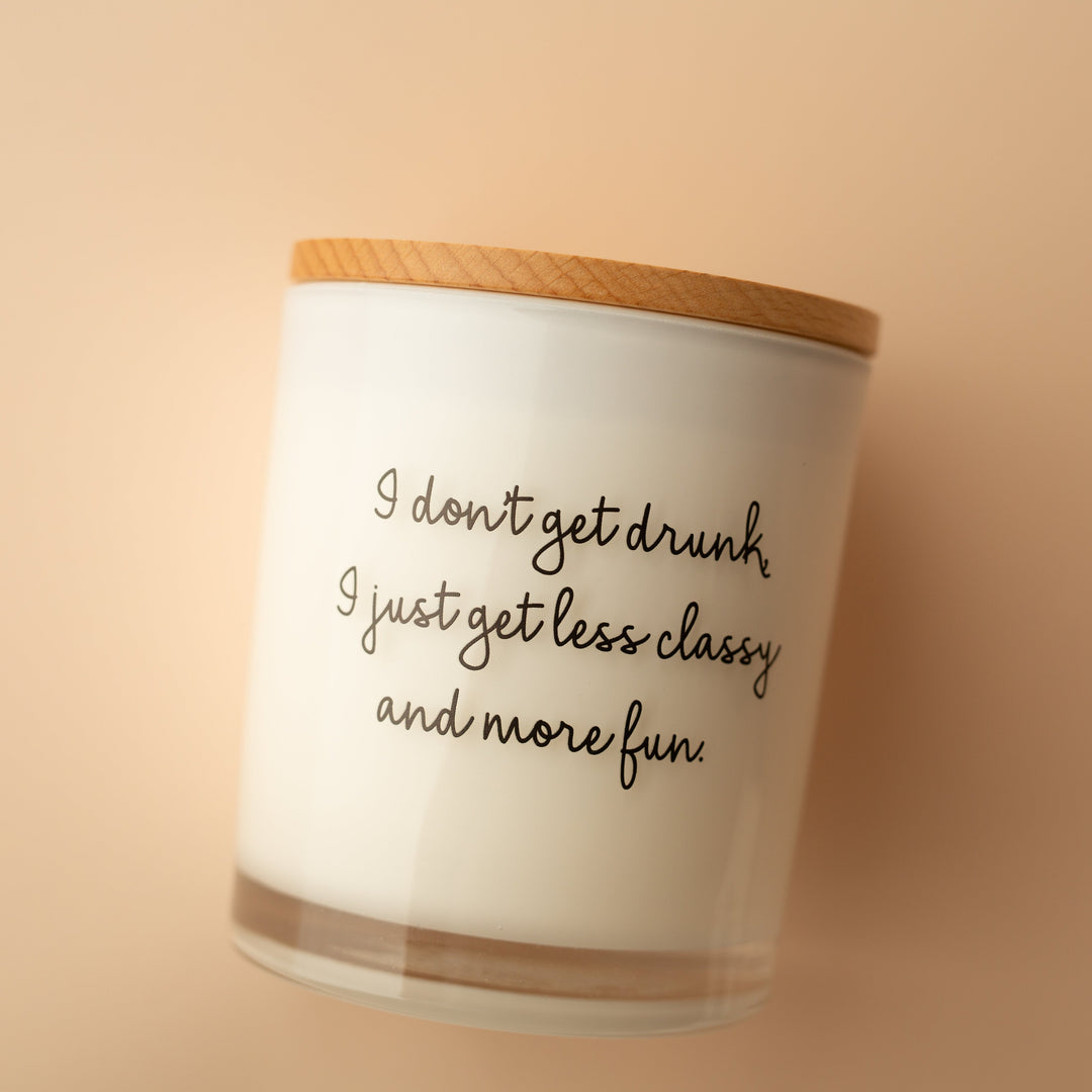 LESS CLASSY PRINTED CANDLE