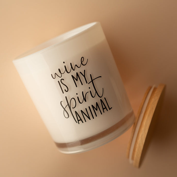 WINE IS MY SPIRIT ANIMAL CANDLE