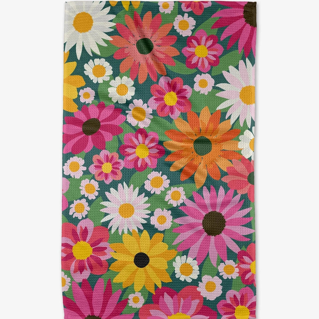 WILD BLOOMS GEOMETRY TEA TOWEL