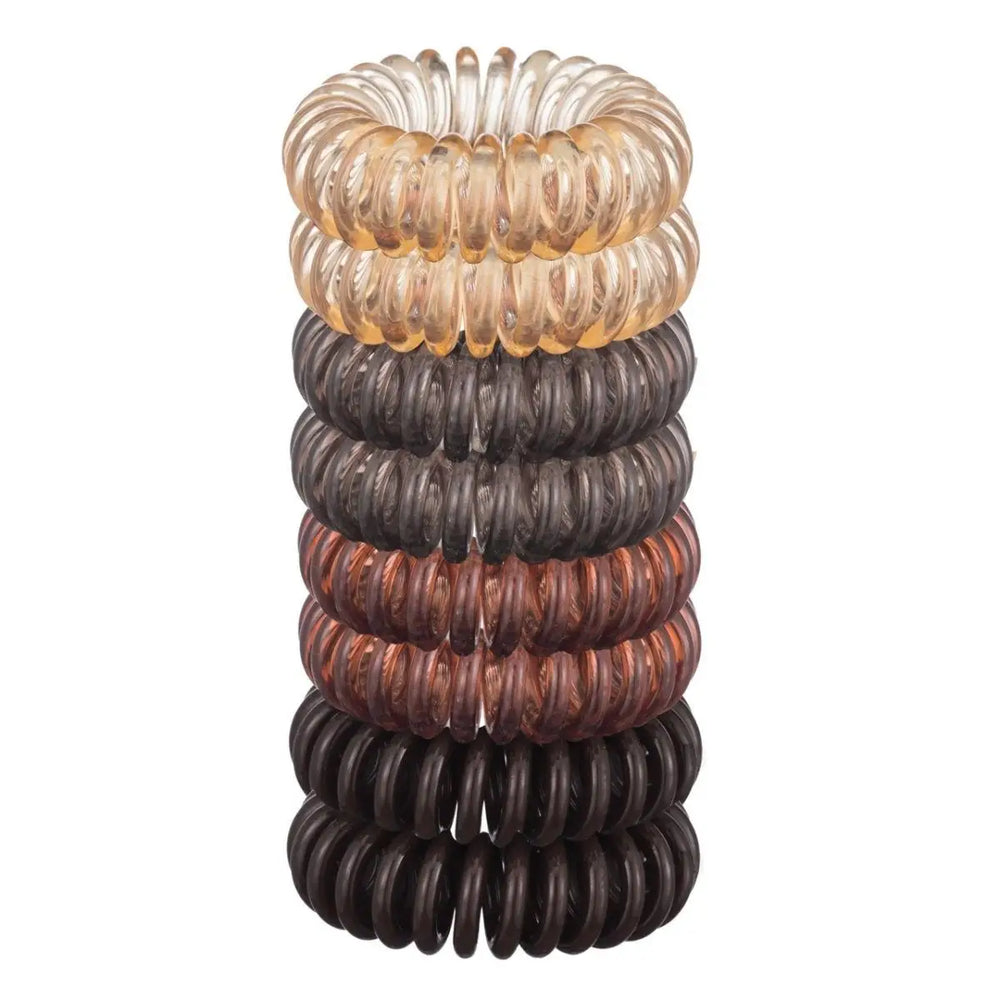 8 PACK HAIR COILS-BRUNETTE 